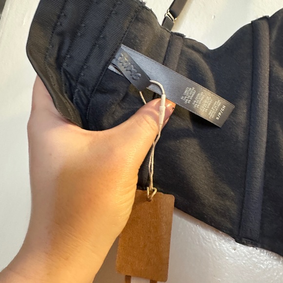 Skims Outdoor Dark Gray Bustier Bra in Ash - Picture 5 of 7